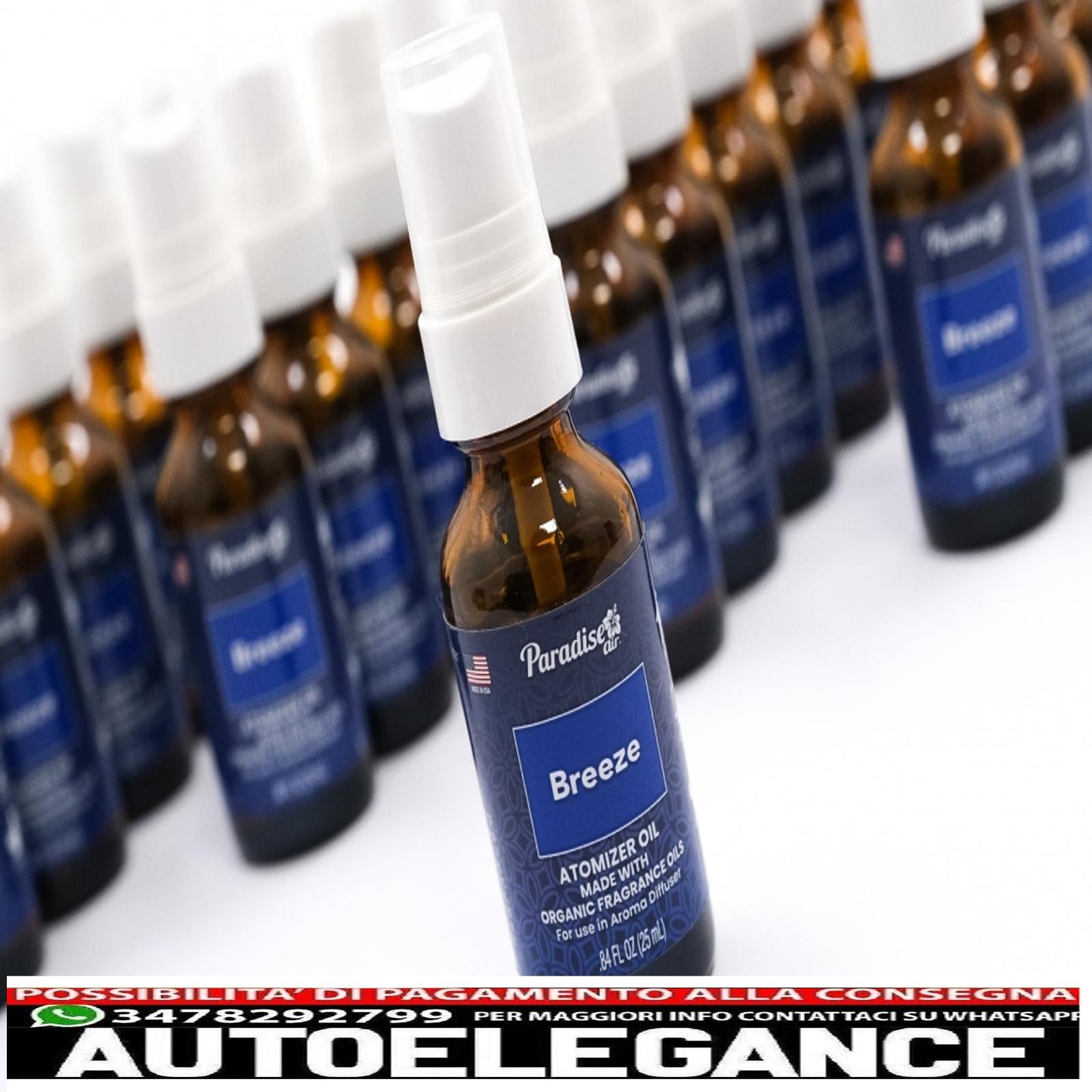 Paradise Air Fresh atomizzatore olio deodorante spray 25 ml Brezza 25 unità diffusore di aromi