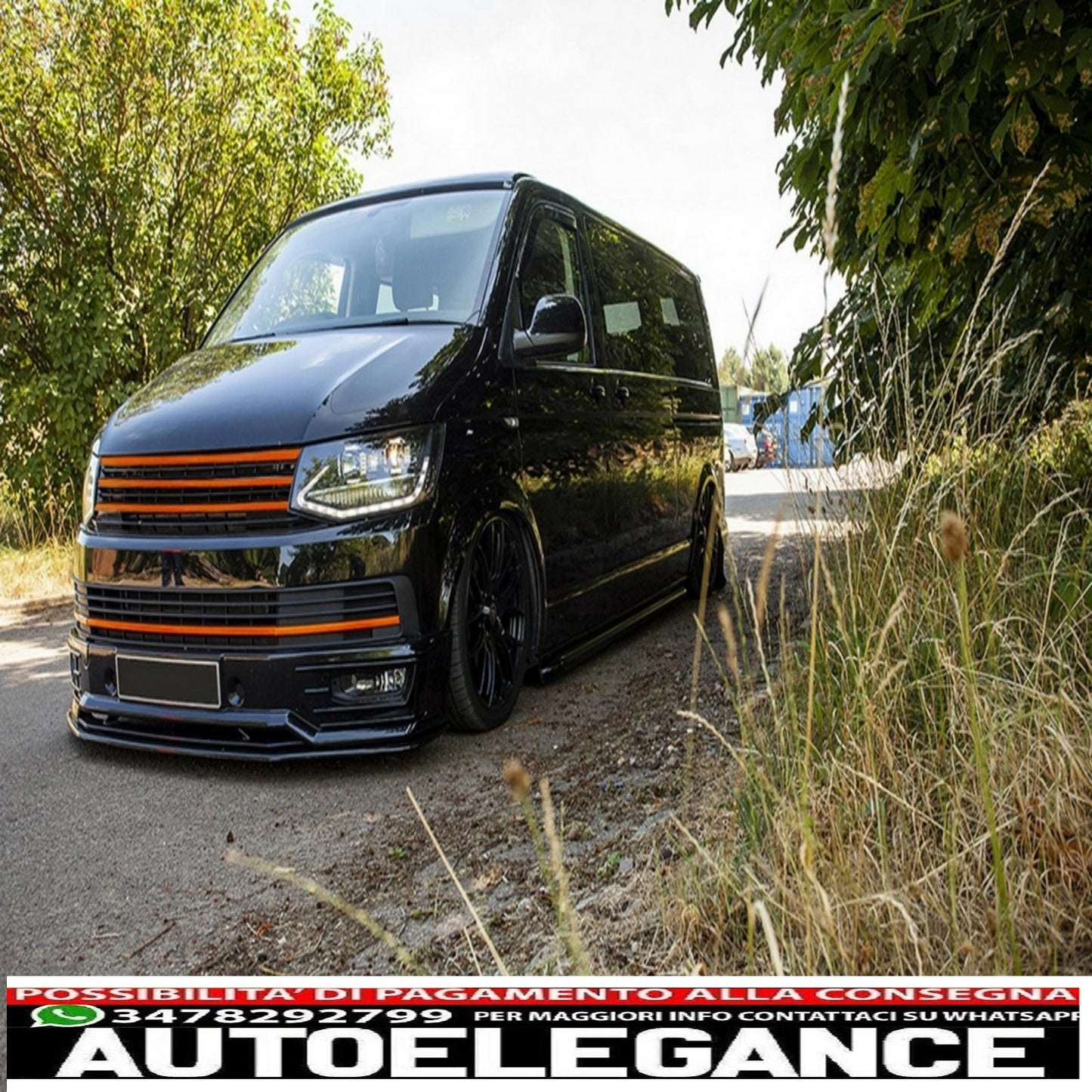 front grille without badge suitable for vw t6 bus transporter (2015-2019) insert red stripes