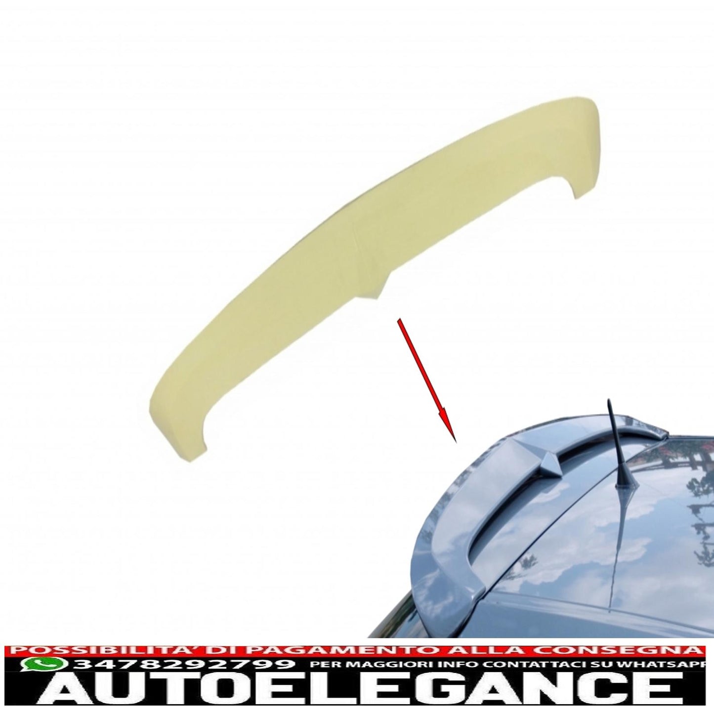 roof spoiler suitable for opel astra h gtc 3 doors (2004-2009)