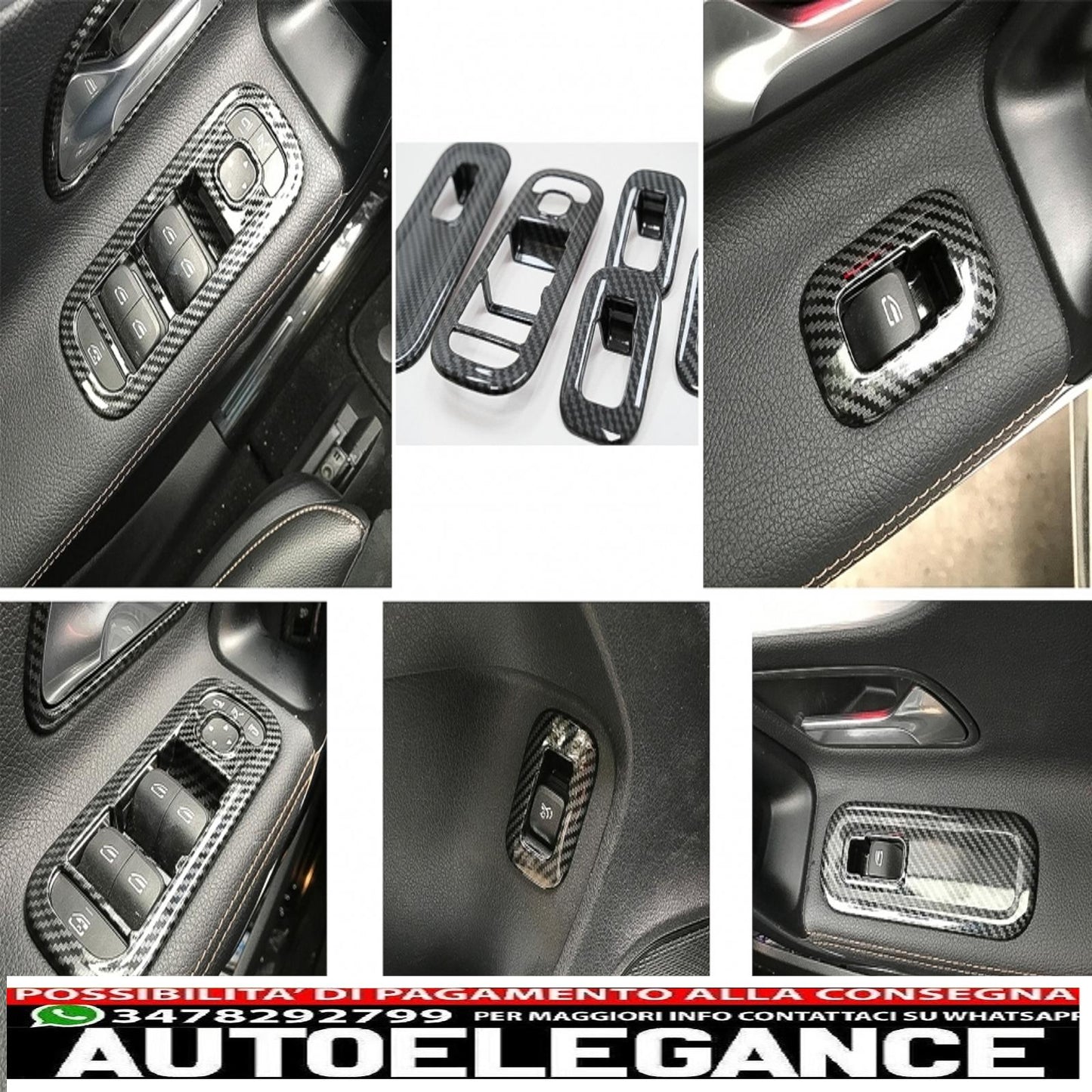 rivestimento del pulsante dell'interruttore di sollevamento del vetro del finestrino dell'auto adatto per mercedes classe A w177 v177 (2018-up) guida a sinistra