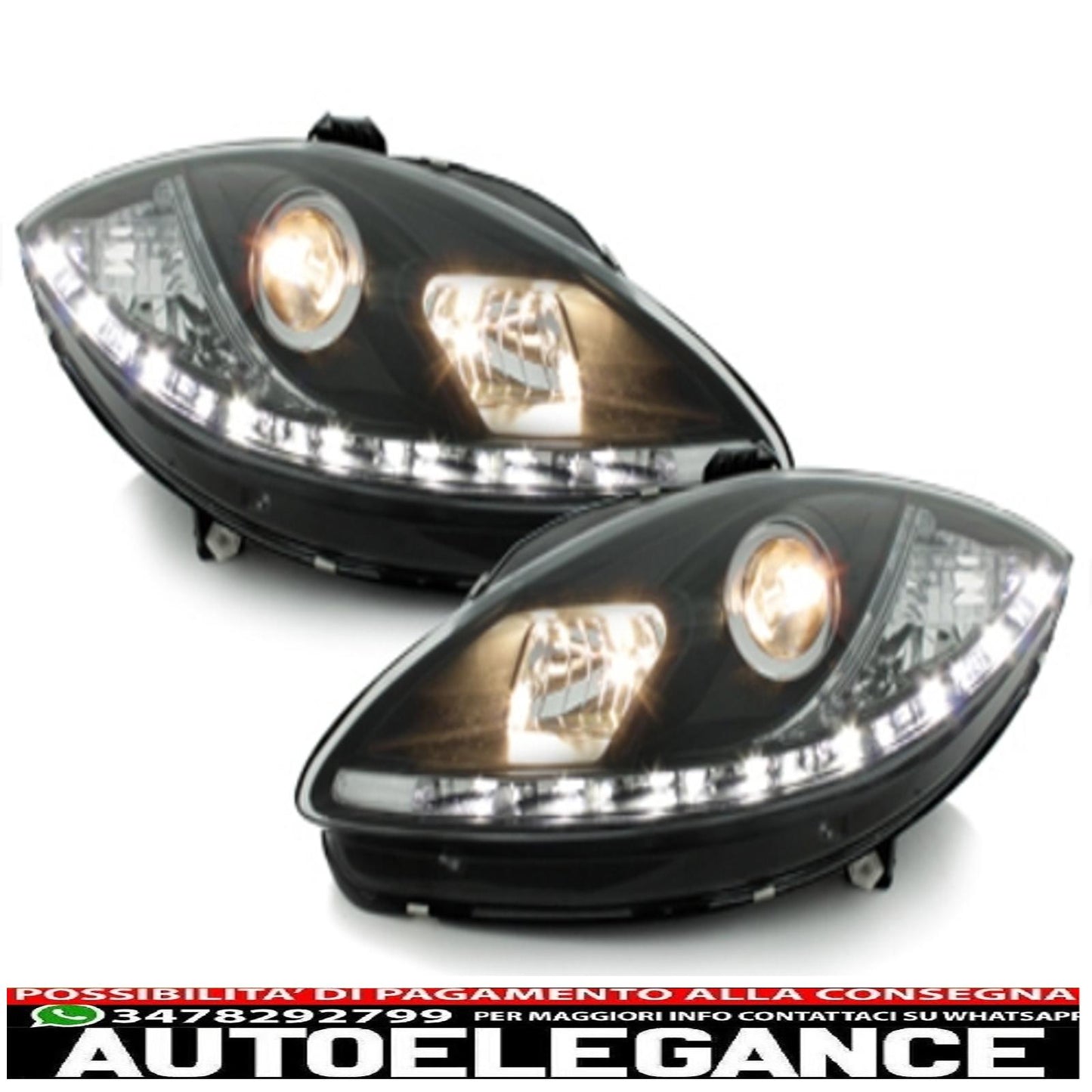 D-lite headlights suitable for Seat Leon 1p daytime running light_black