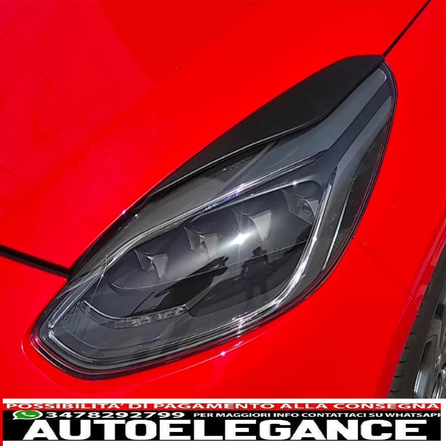 headlights eyebrows suitable for ford fiesta mk8 (2017-2021) piano black
