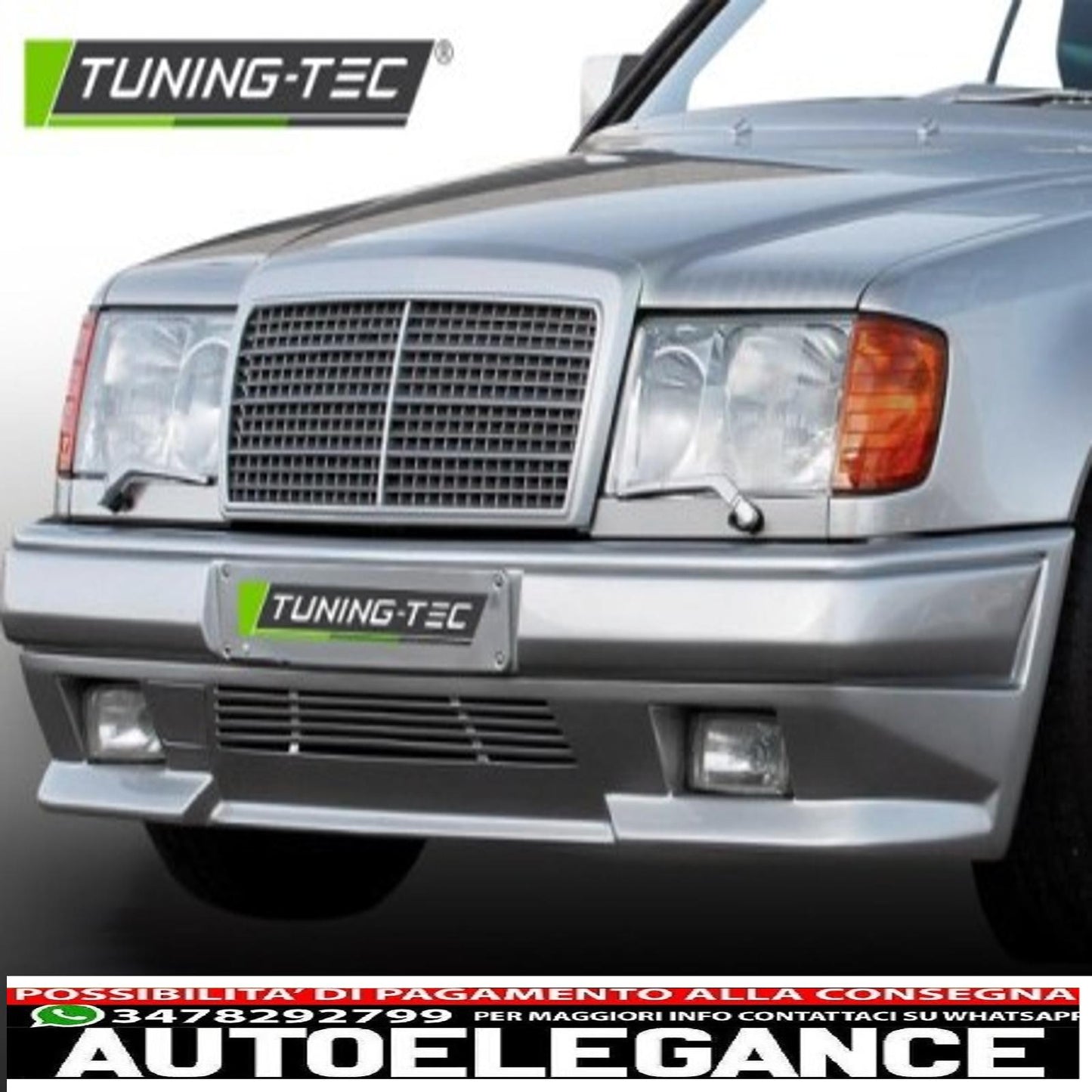 Sport style front bumper for mercedes w124 85-93