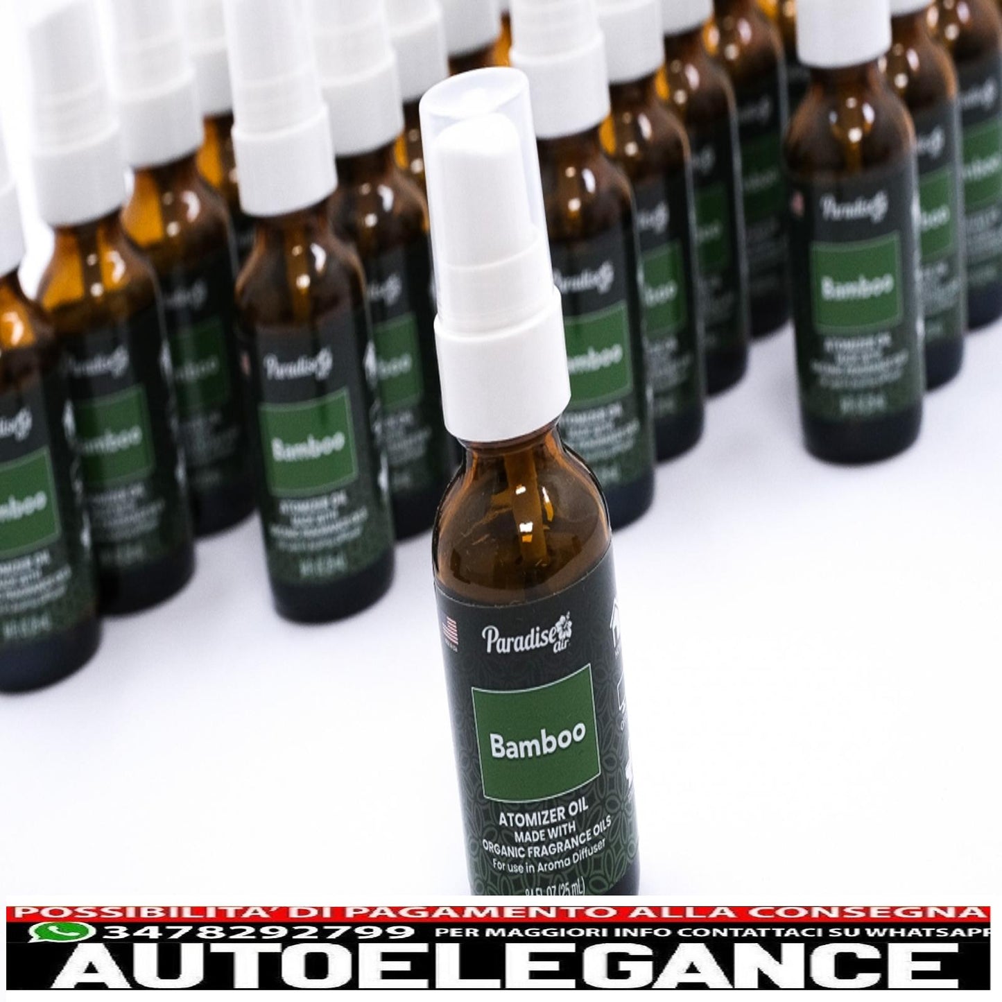 Paradise Air Fresh atomizzatore olio deodorante spray 25 ml bambù 25 unità diffusore di aromi