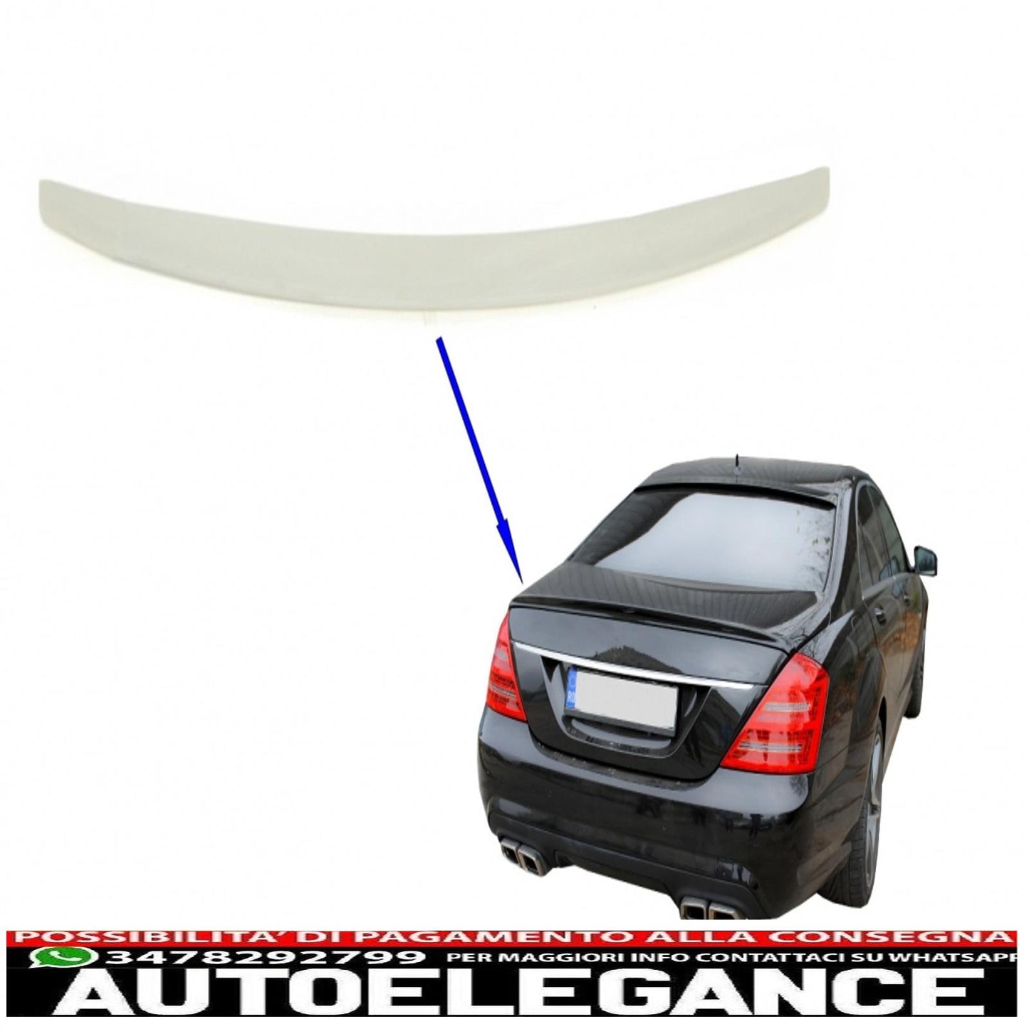 trunk spoiler suitable for mercedes s class w221 (2005-2011)
