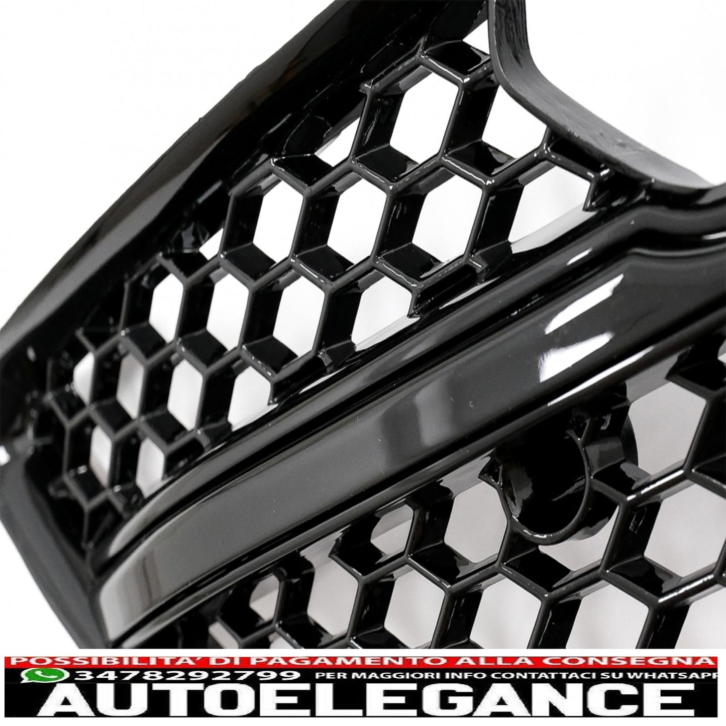 Copri fendinebbia griglie laterali adatti per audi a3 8v (2013-2015) rs3 design Paino nero AUTOELEGANCERICAMBI