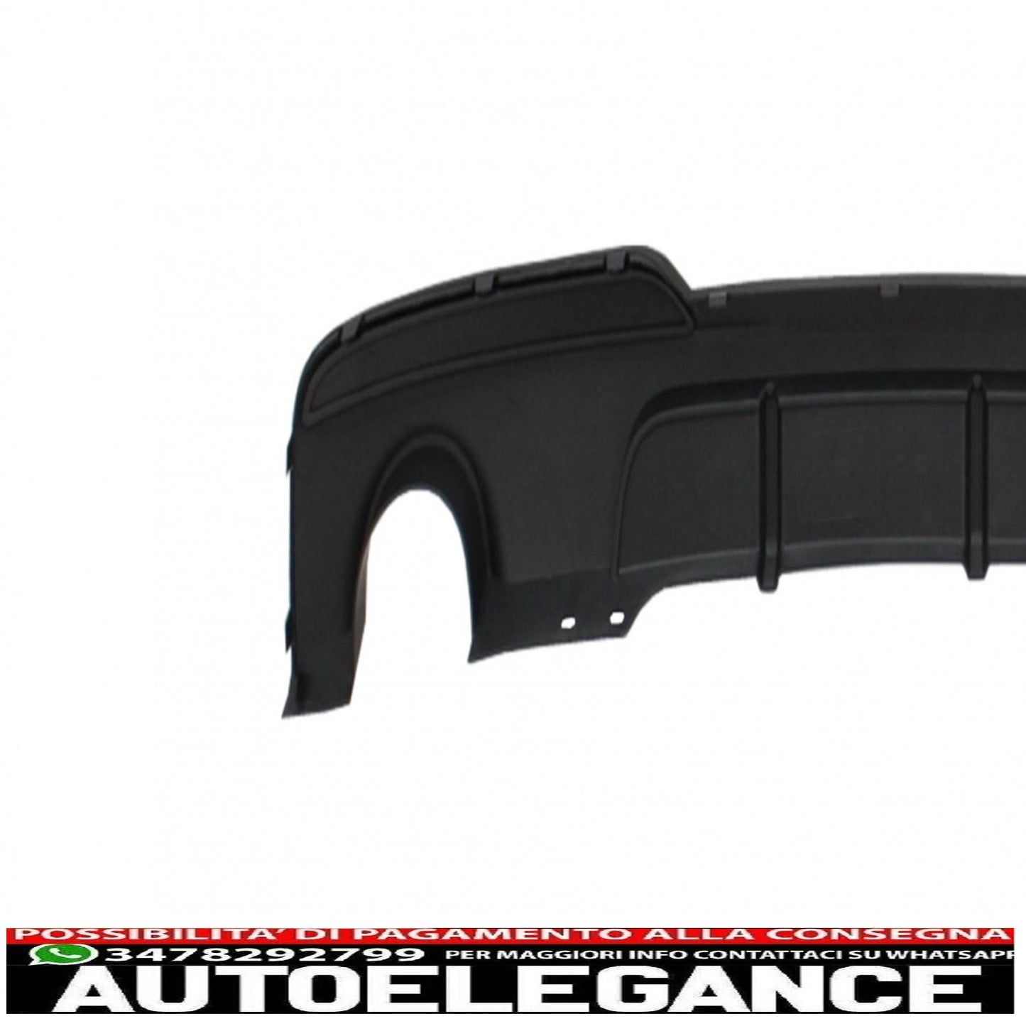 Single dual outlet exhaust diffuser suitable for bmw 5 series f10 f11 non-lci lci (2011-2017) m-technik design piano black