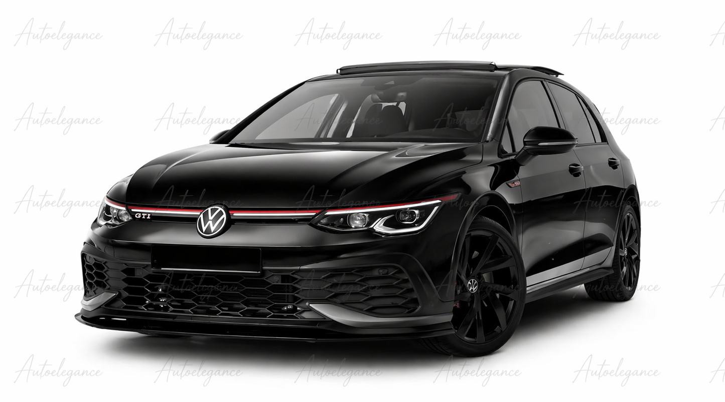 🔥SPLITTER PER GOLF MK8 8GTI GTD GTE R R-LINE GTI IN ABS 20-24 NERO LUCIDO🔥