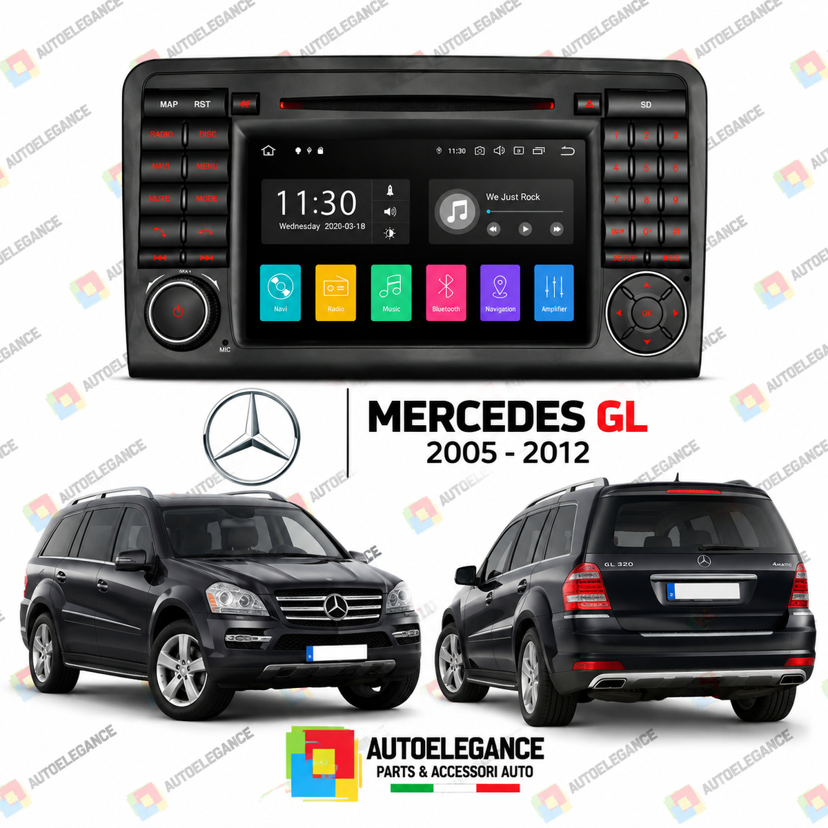 RADIO GPS ANDROID 10 ADATTO PER MERCEDES ML GL 05-12