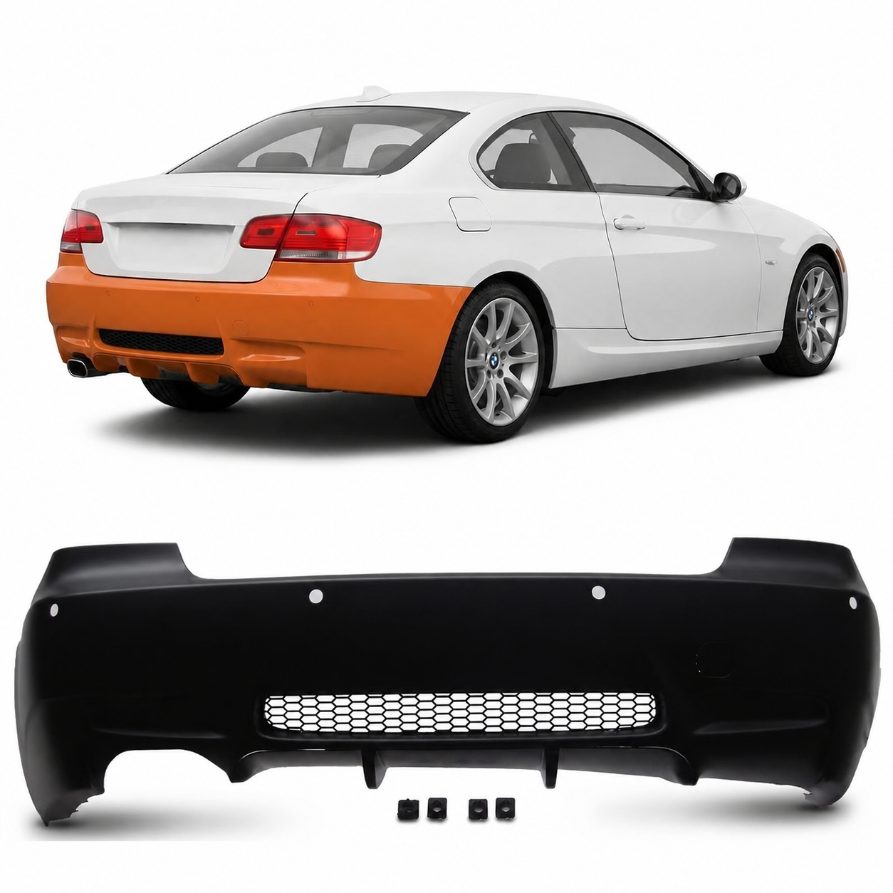 👉Paraurti posteriore con PDC adatto per BMW Serie3 E92 E93 Coupé Cabrio 06-13👈
