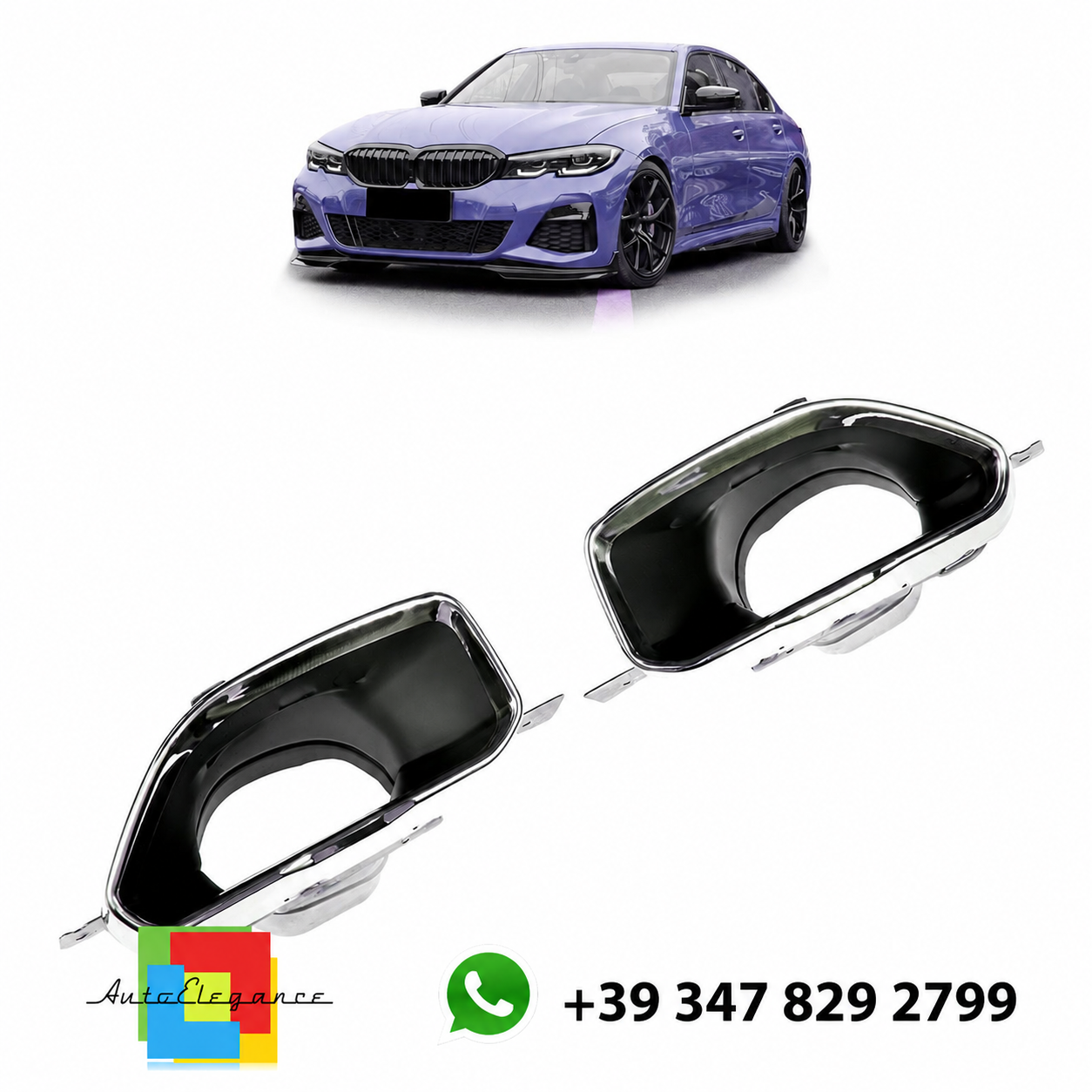 👉Terminali di scarico cromati adatti per BMW Serie 3 G20 G21 340i 2019-2022👈