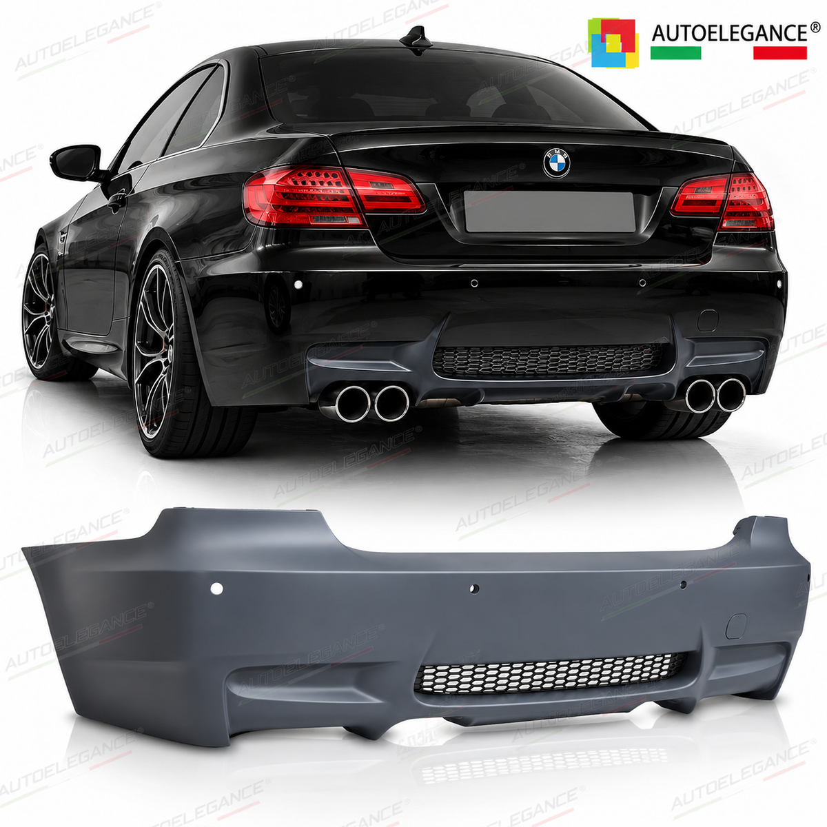 Paraurti posteriore stile Sport PDC ADATTO PER BMW E92 / E93 LCI (2010-2013)