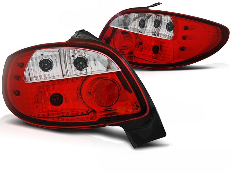 😎FARI POSTERIORI ROSSO BIANCO ADATTO PER PEUGEOT 206😎