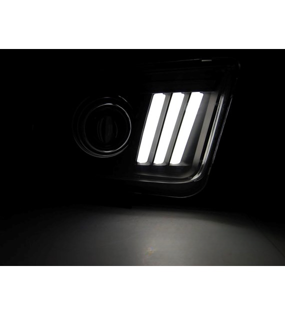 π Fari Anteriori Adatto per Ford Mustang 04-09 LED Tube Light Neri π