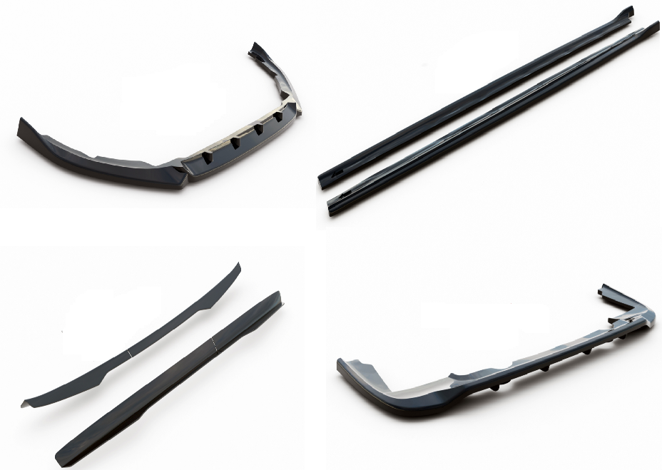 SPLITTER SUITABLE FOR VW GOLF 8 GTI GTD RLINE LOOK GLOSSY BLACK SPORTY DESIGN