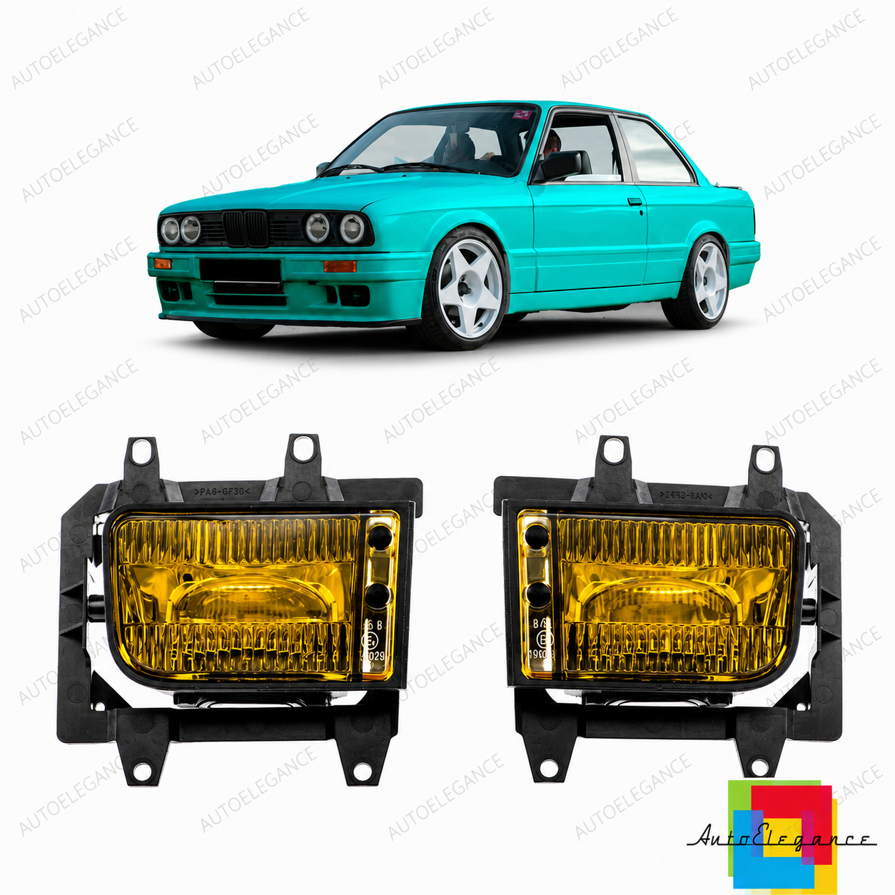 👉Set di fari fendinebbia gialli adatto per BMW Serie3 E30 Restyling 1988-1991👈