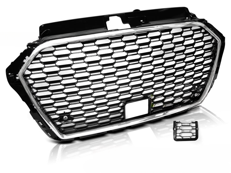 BLACK CHROME SPORT GRILLE SUITABLE FOR AUDI A3 (8V) 17-