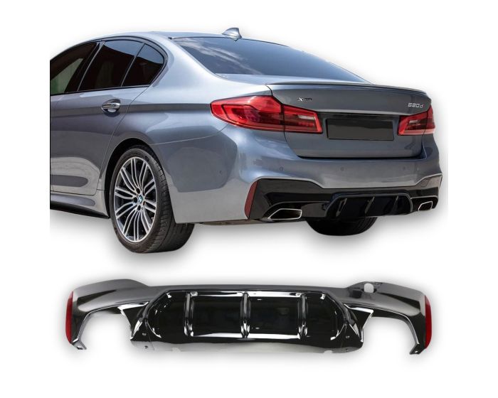 💕DIFFUSORE NERO LUCIDO ADATTO PER BMW SERIE 5 G30 / G31 M-TECH💕