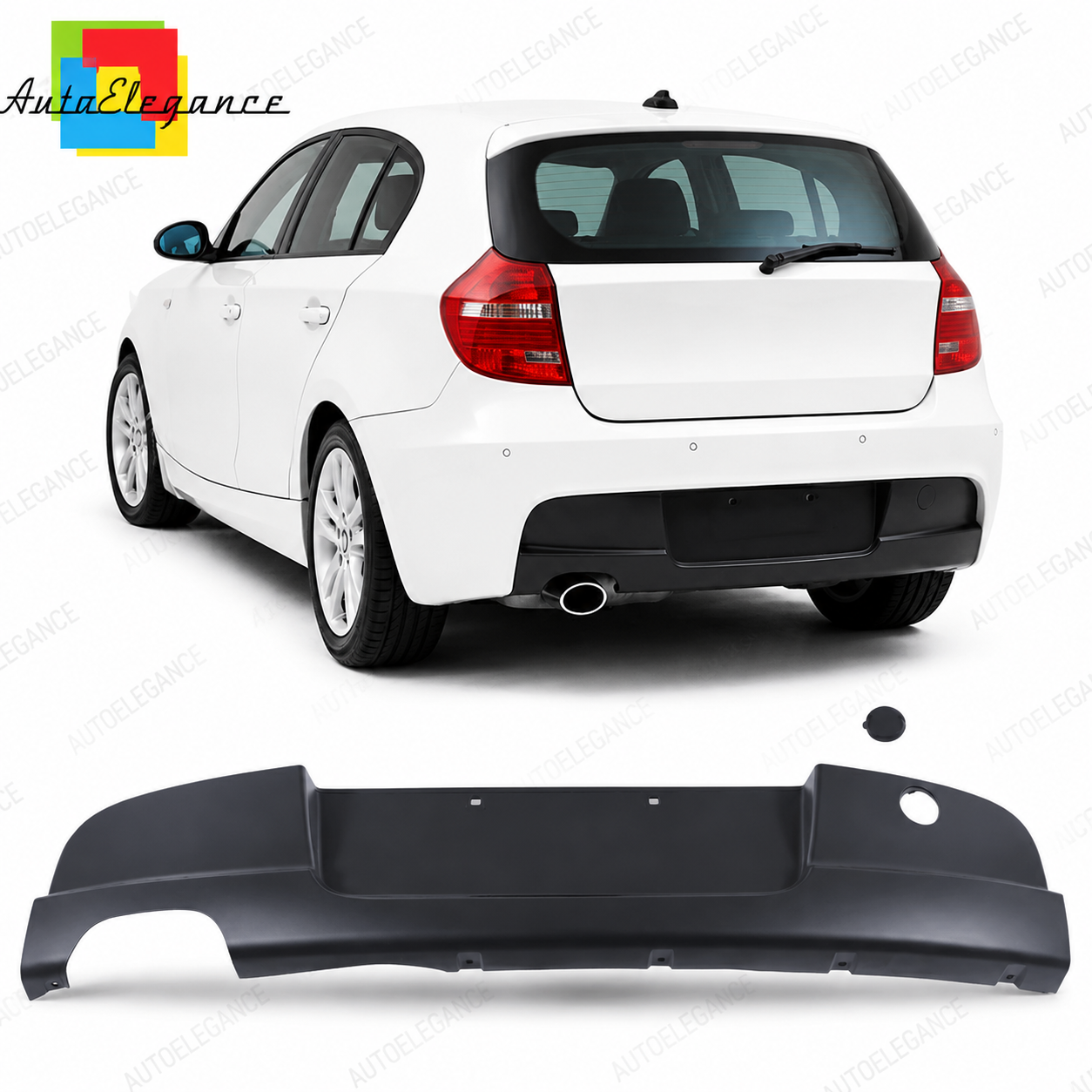 👉Diffusore paraurti posteriore nero opaco adatto per BMW Serie1 E81 E87 04-11👈