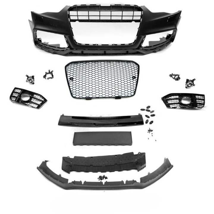 💫ART.7459 Paraurti Anteriore Nero Look RS5 PDC per AUDI A5 2011-2016💫