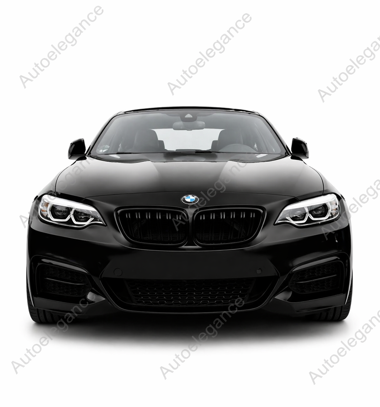 🔥GRIGLIA ANTERIORE A DOPPIO RENE PER BMW 2 F22 F23 F87 M2 NERO LUCIDO 14-18🔥