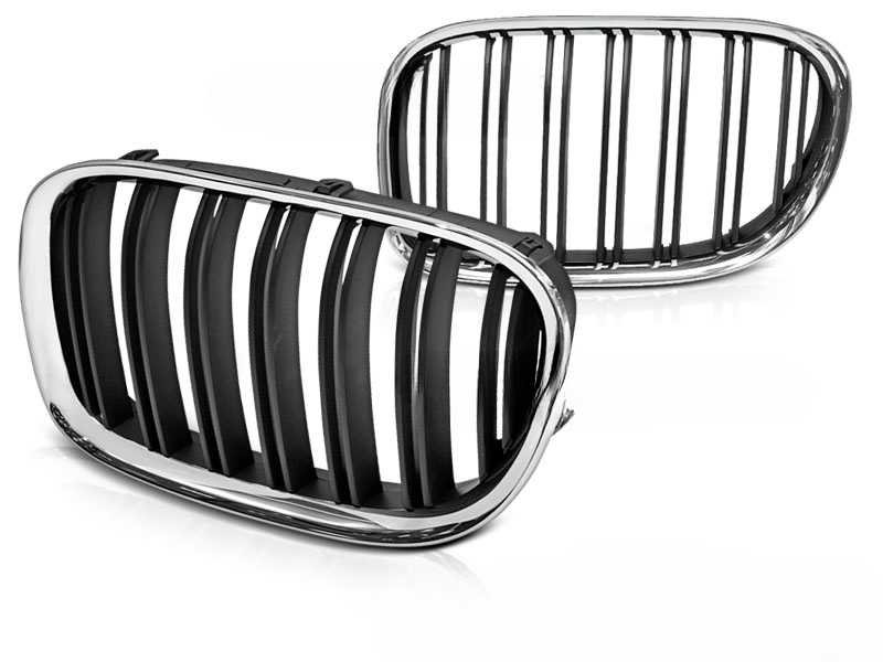 GRIGLIA CROMATA NERA DOPPIA BARRA ADATTO PER BMW F01 09-15