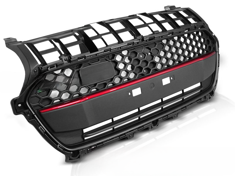 GRIGLIA ADATTA PER SUZUKI SWIFT VI 17-20 NERO LINEA ROSSA STILE SPORT