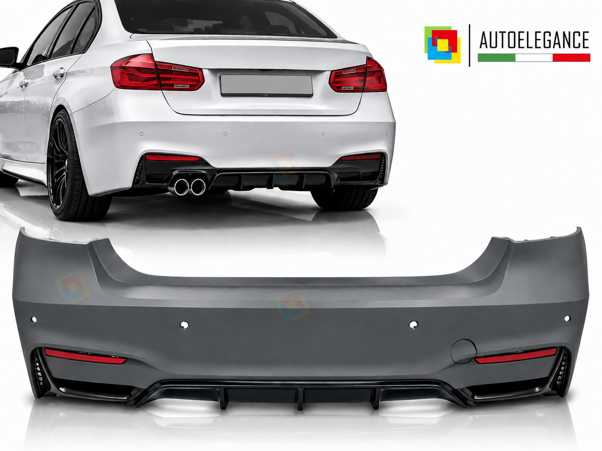 PARAURTI POSTERIORE STILE SPORT PDC ADATTO PER BMW F30 SEDAN 11-18 LOOK M