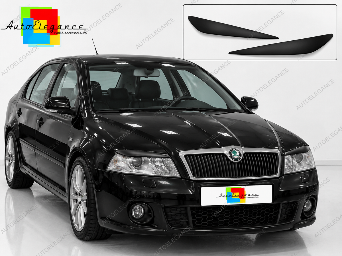 👉Sopracciglia Fari ABS Adatto per Skoda Octavia MK2 04-09👈
