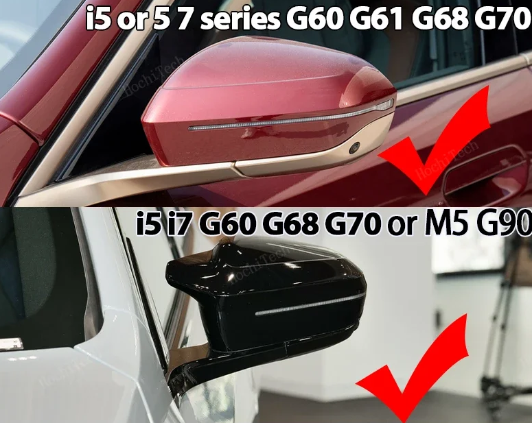 ๐ART.7947 COVER CALOTTE SPECCHIO BMW 5 G60 G61 G68 G70 M5 G90 2023+M Look ๐