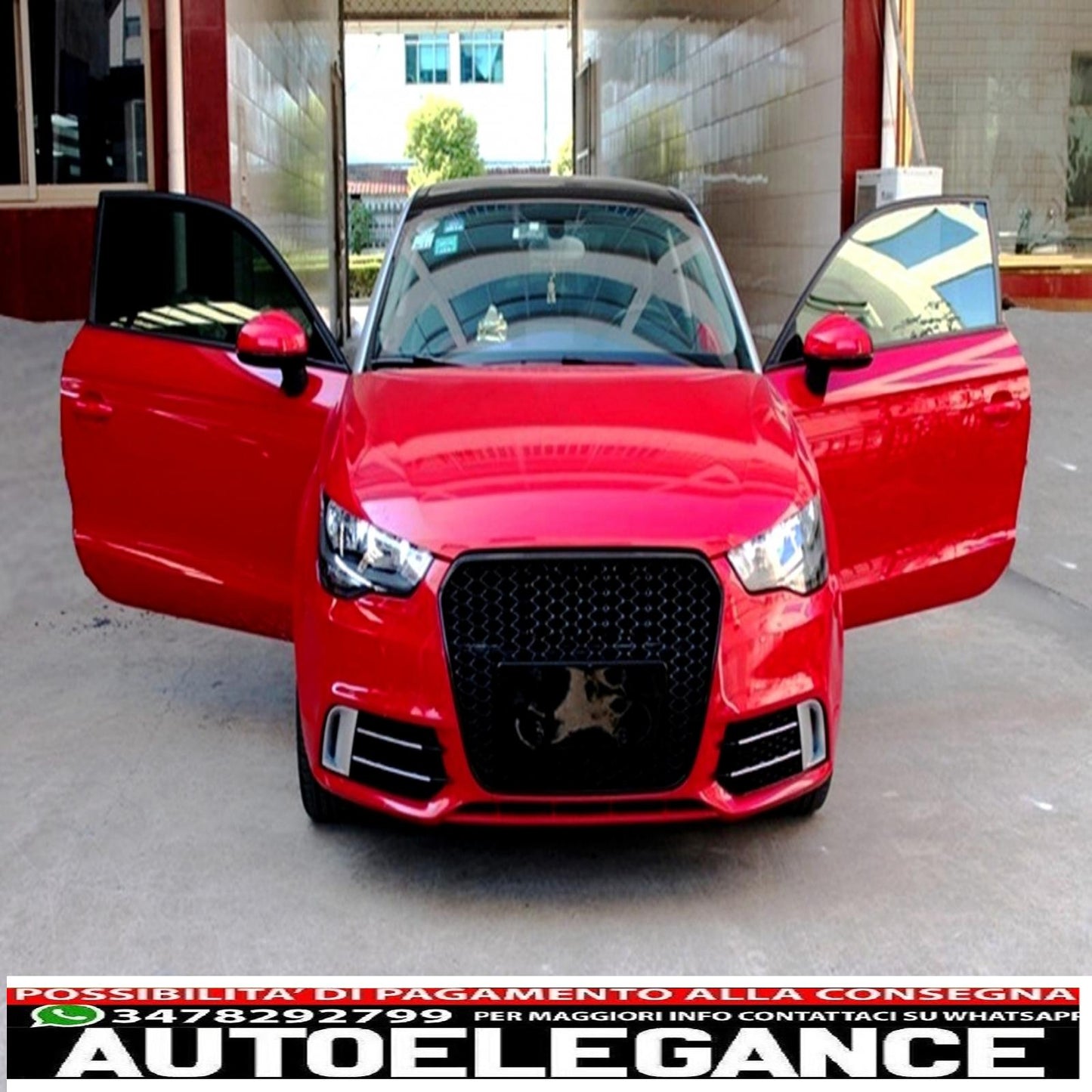 front grille without badge suitable for audi a1 8x (2010-2014) rs1 design piano black