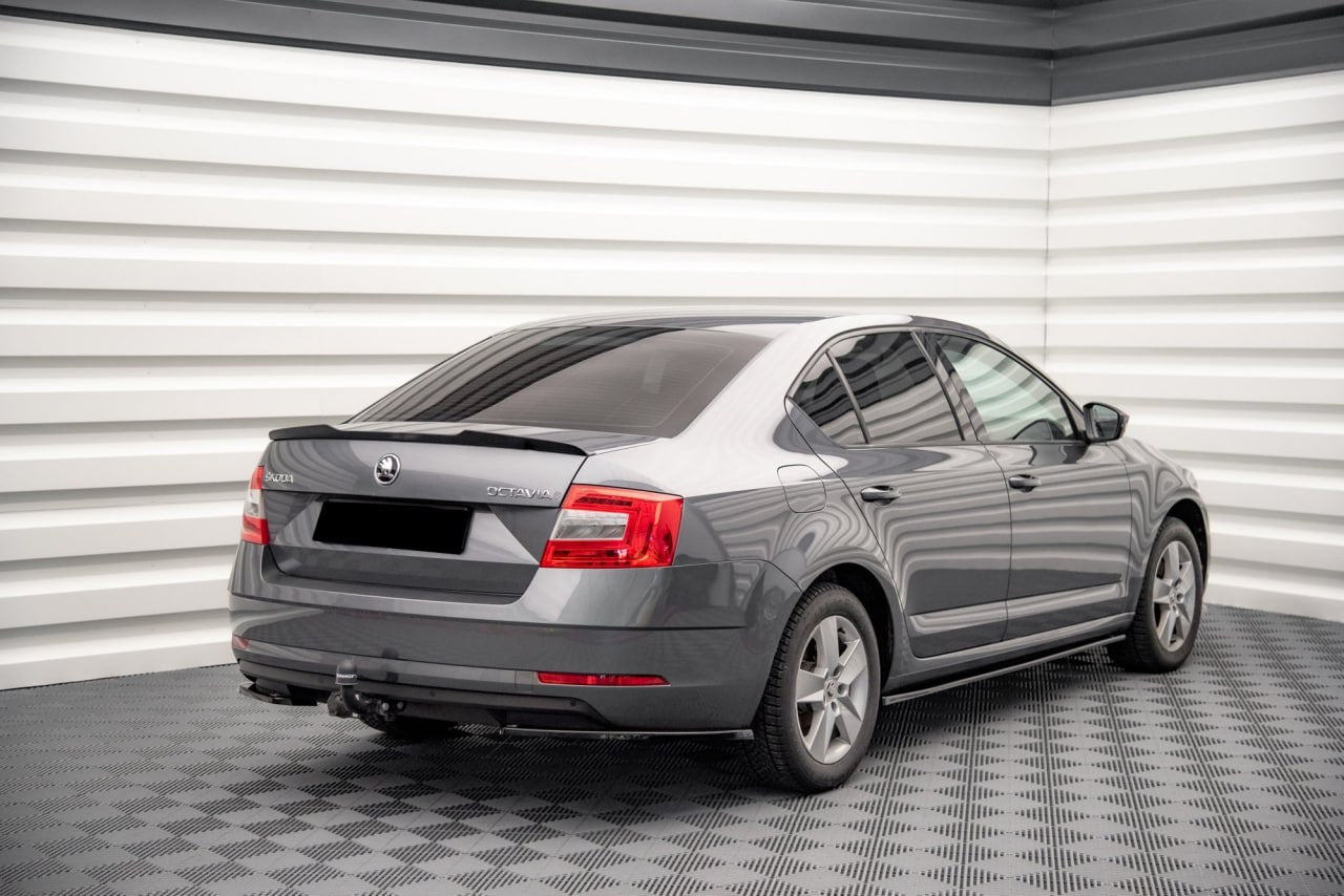 💕ART.1129 SPOILER SKODA OCTAVIA MK3 2012-2020 LOOK F80 NERO LUCIDO💕