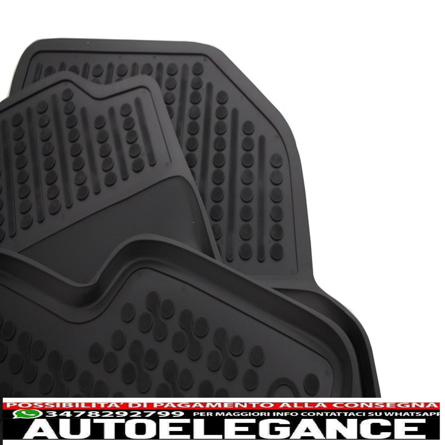 Black rubber mat suitable for audi q7 4m (2015-) q8 (2018-)
