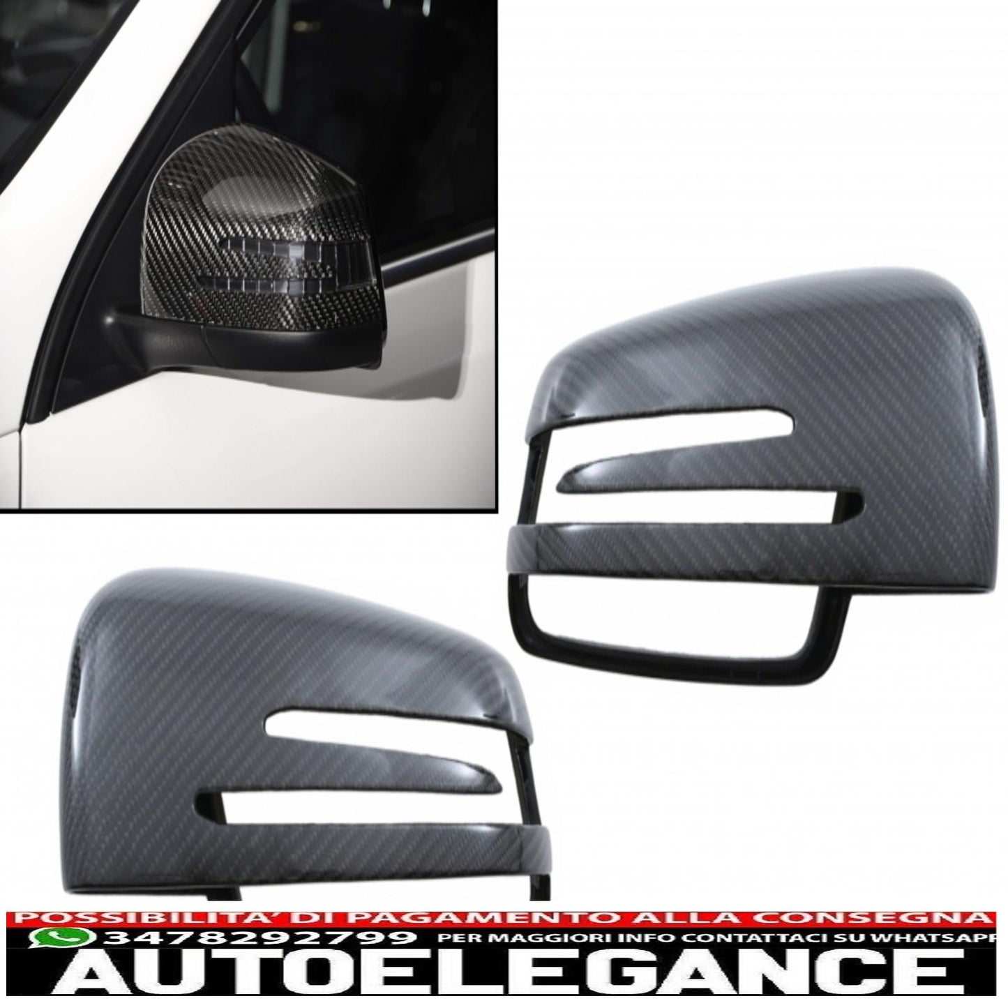 Copri specchietti adatti per mercedes w176 w246 w204 c204 s204 w117 c117 x117 w218 c218 facelift w212 s212 w207 a207 x156 x204 w221 vera fibra di carbonio AUTOELEGANCERICAMBI
