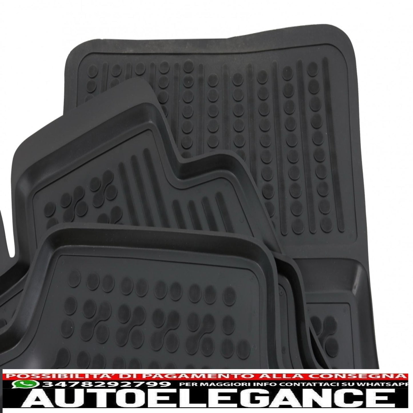 Black rubber mats suitable for alfa romeo giulia (952) 4x4 q4 (2016-up)