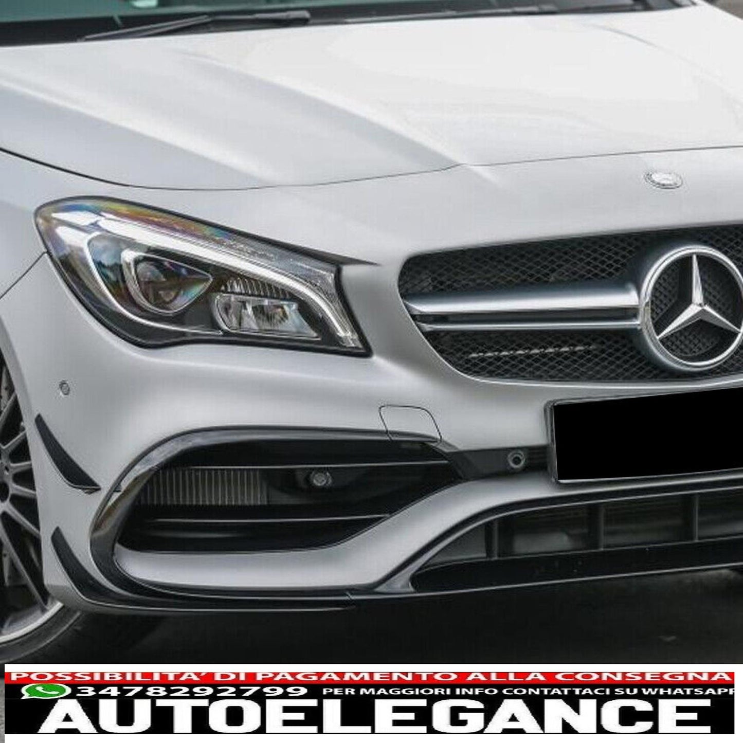 Lo spoiler anteriore si adatta al restyling della Mercedes C117 Classe Cla
