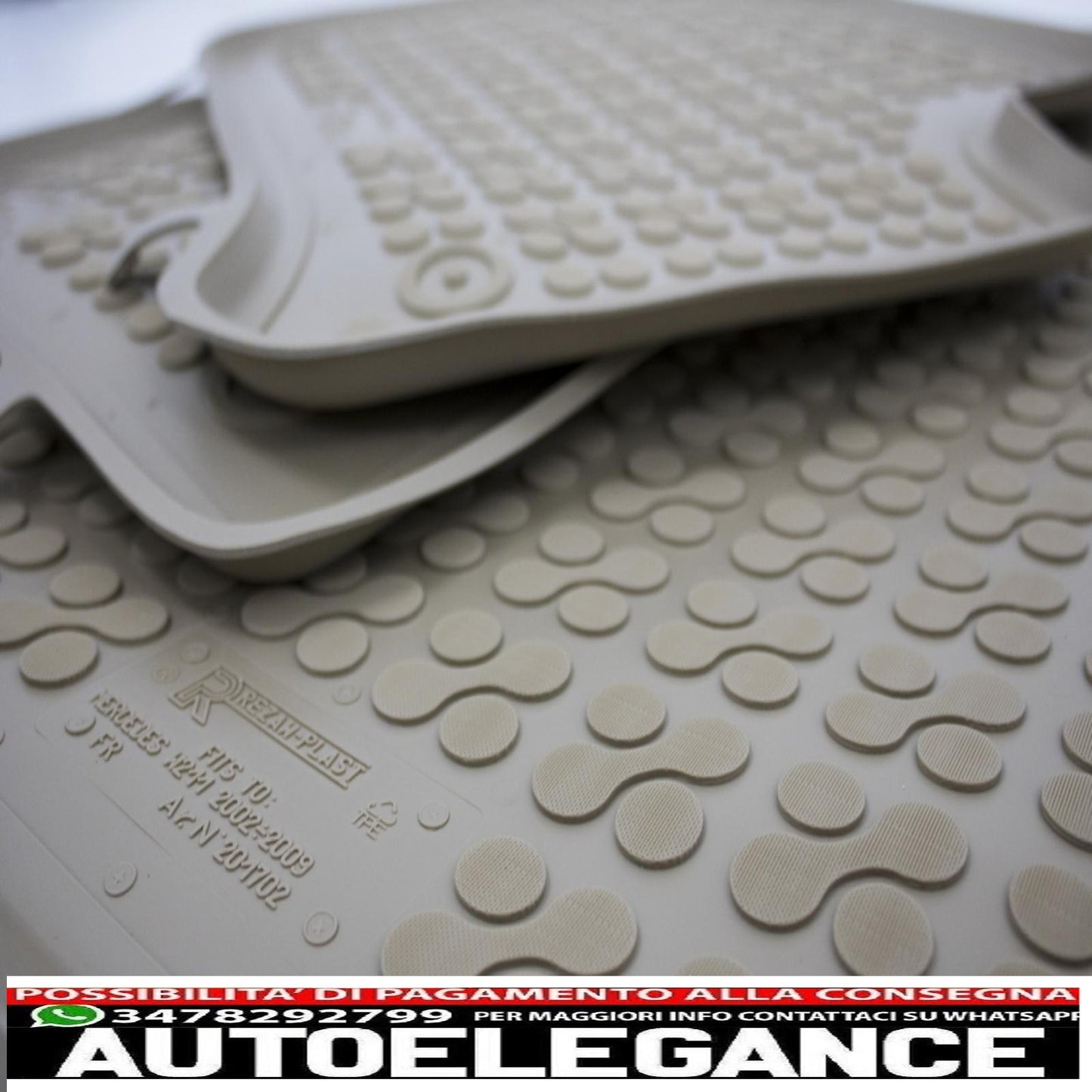 Beige rubber mat suitable for mercedes e class w211 2002-2009