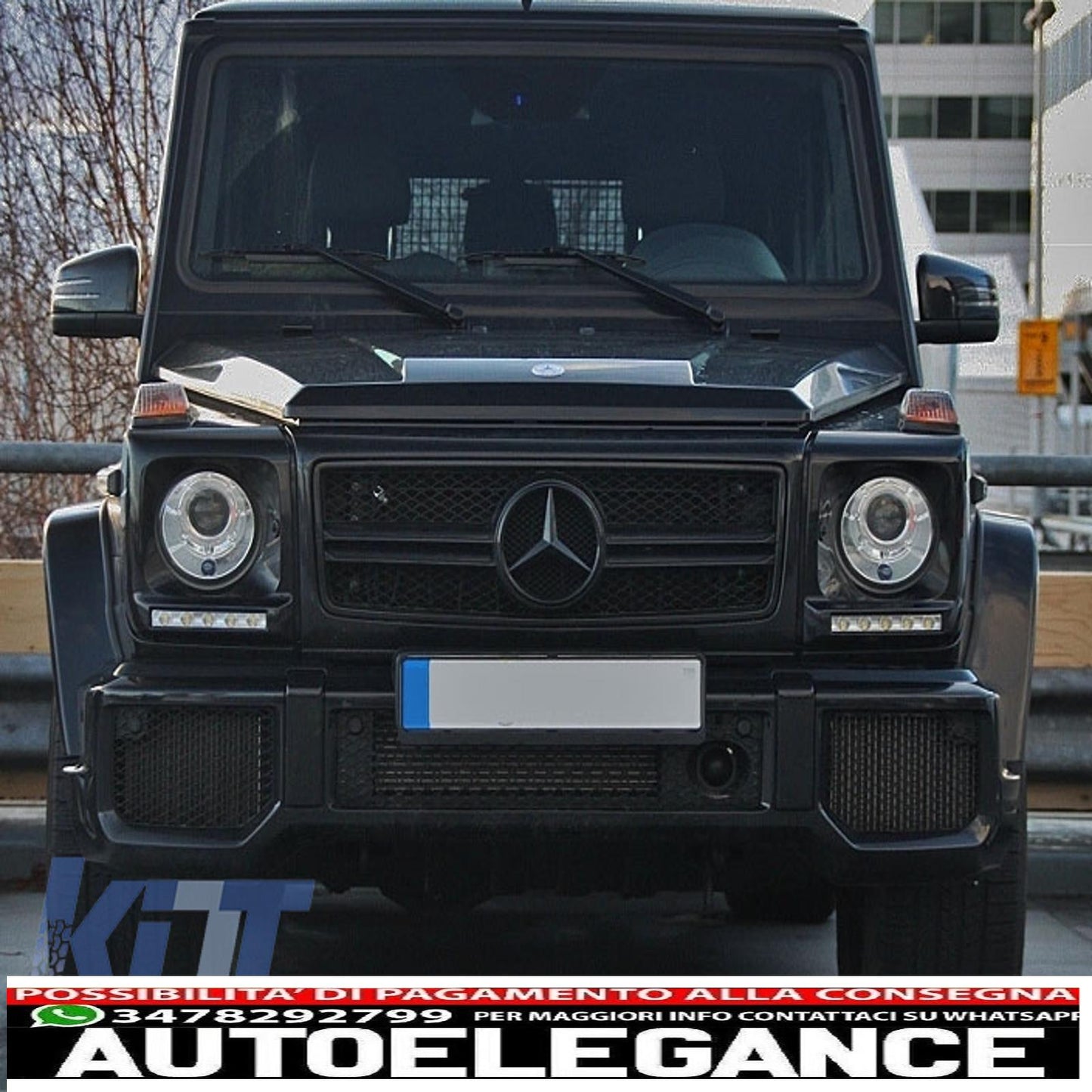 front grill suitable for mercedes g class w463 (1990-2017) new design g65 g63 all black