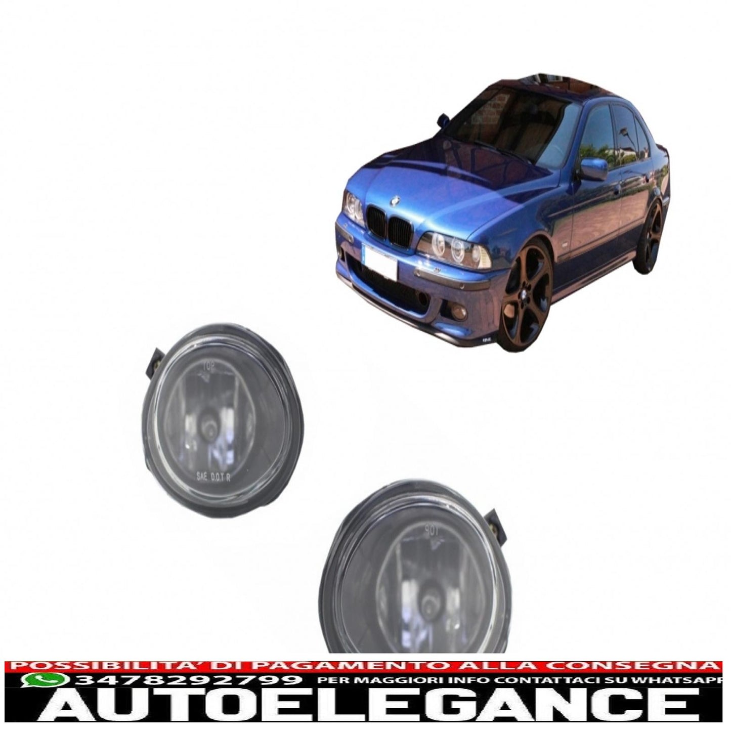fendinebbia cromati trasparenti adatti per bmw e46 (1998-2003) e39 (1996-2002) versione sportiva