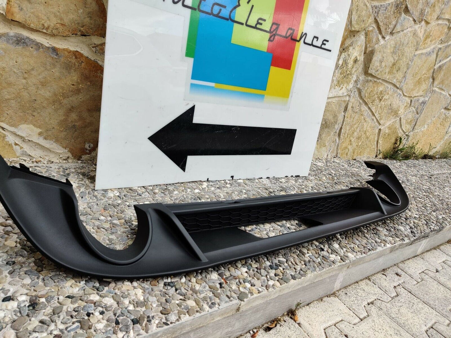 VW GOLF 7.5 EXTRACTOR FROM 2017+ REAR DIFFUSER UNDER BUMPER GTI ABS