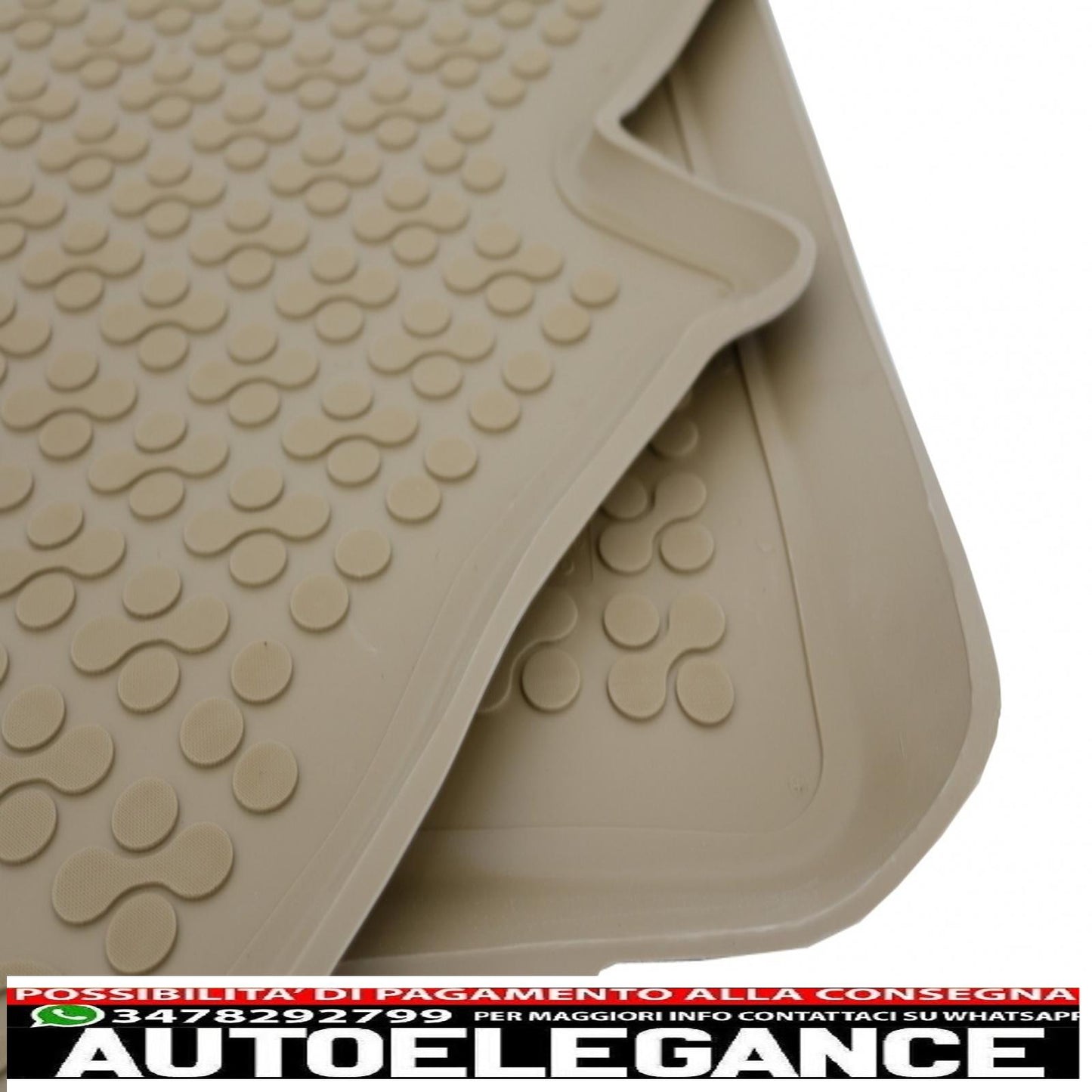 Beige rubber mat suitable for Hyundai Santa Fe 2007-2012