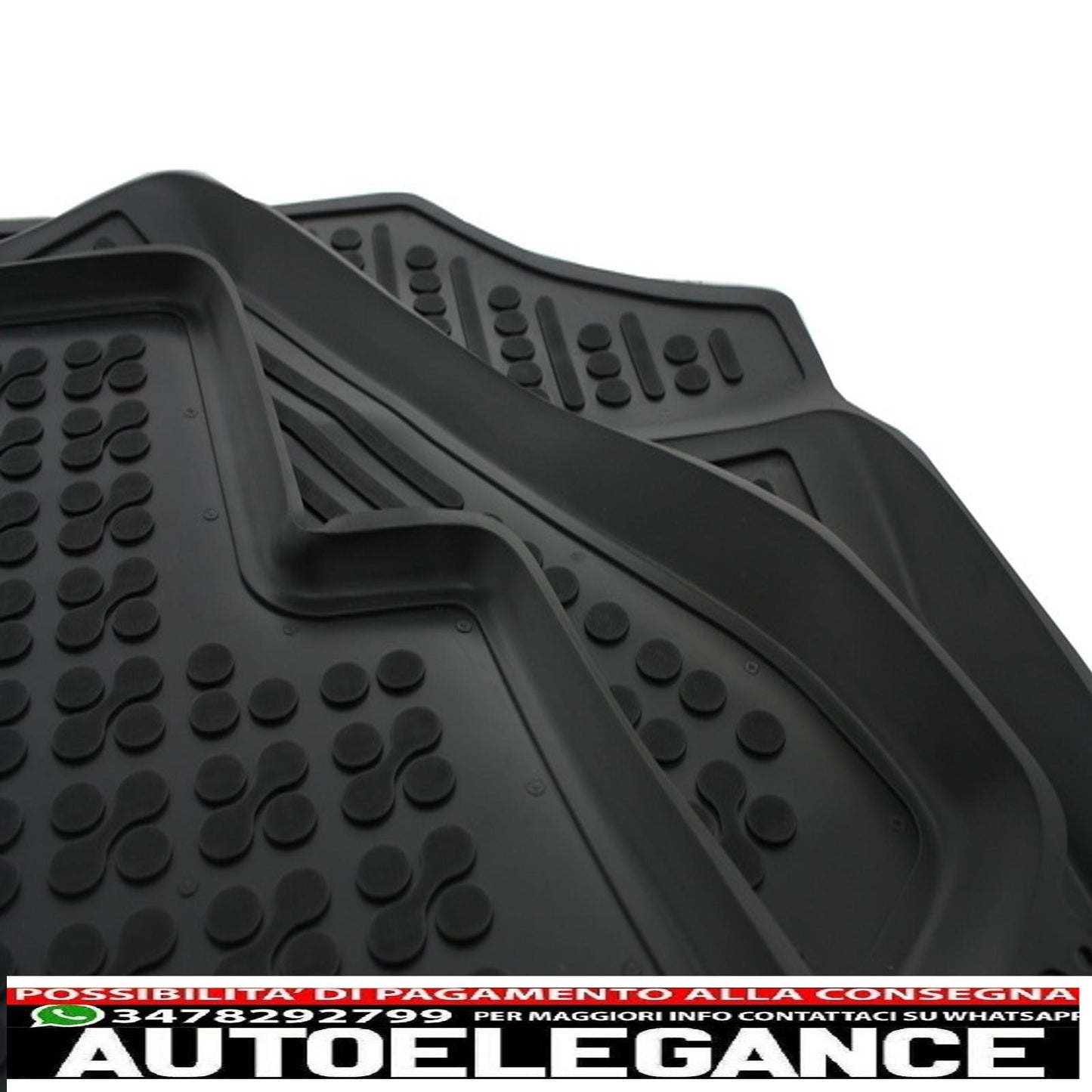 Black rubber mat suitable for citroen c3 picasso (2009-2016)