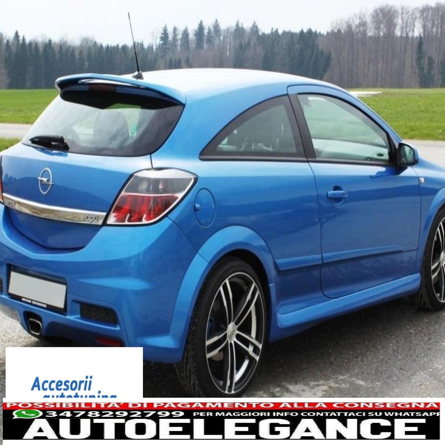 spoiler bagagliaio adatto per opel astra h 3 porte gtc (2004-2010) design opc