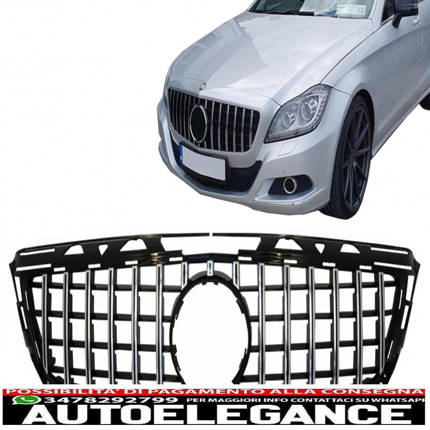 front grille suitable for mercedes cls w218 c118 (2011-2014) x218 shooting Brake (2012-2014) gt-r design panamericana
