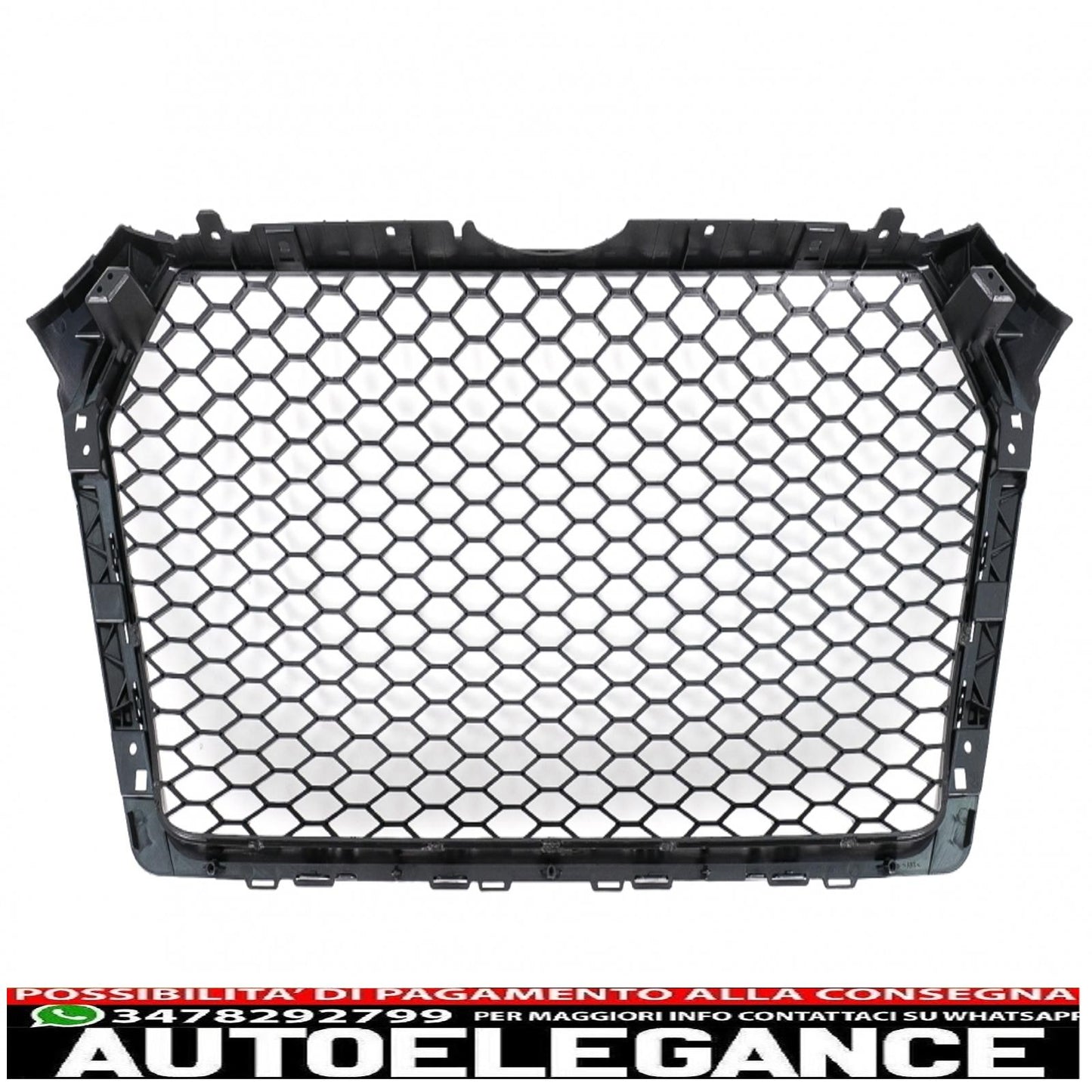 front grille suitable for audi a4 b9 8w (2016-2018) sedan avant rs design glossy black