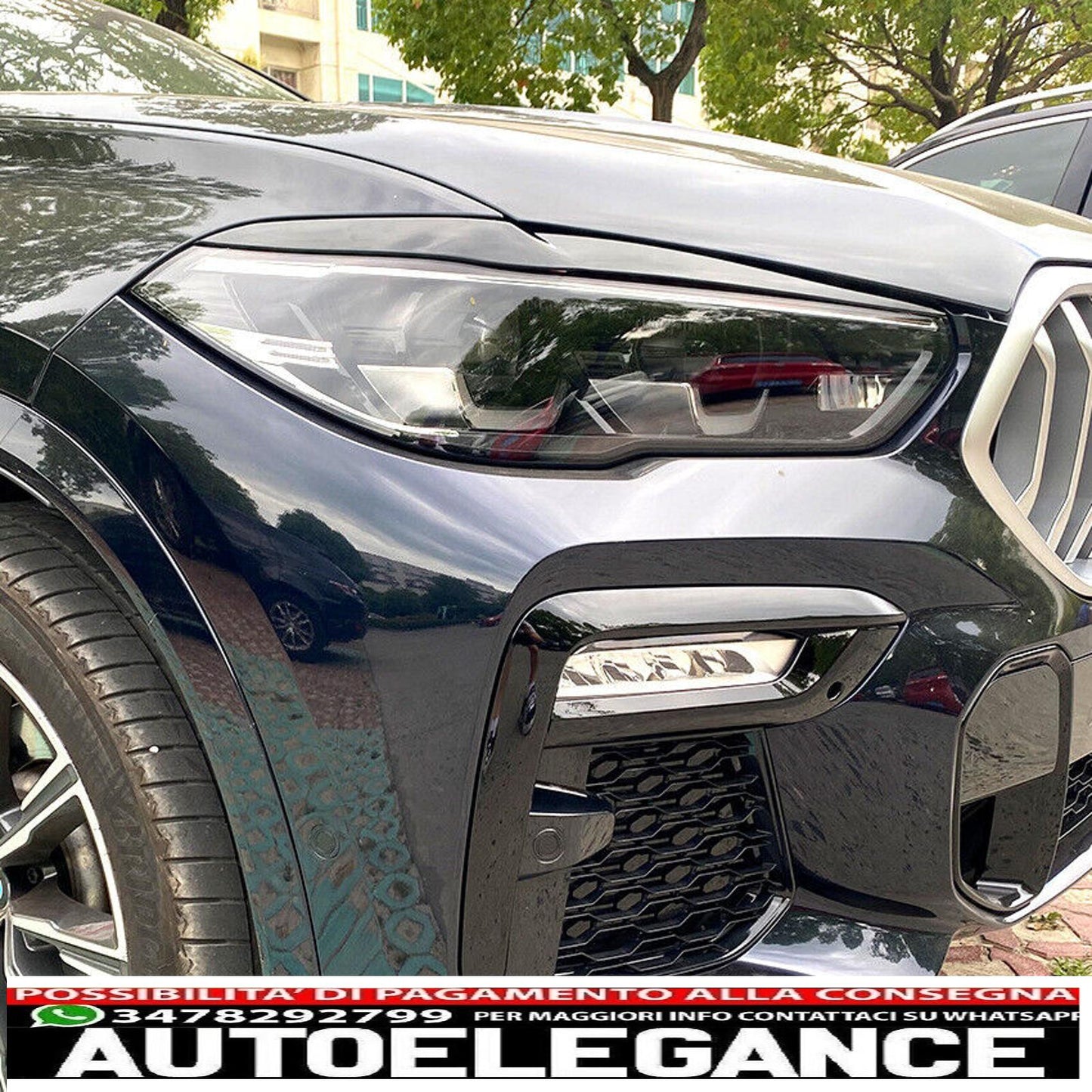 parafanghi gross sguardo nero lucido for bmw x5 g05 & x6 g06-mostra il titolo originaletesto coprifari originali evil eye black gloss for bmw x5 g05 &