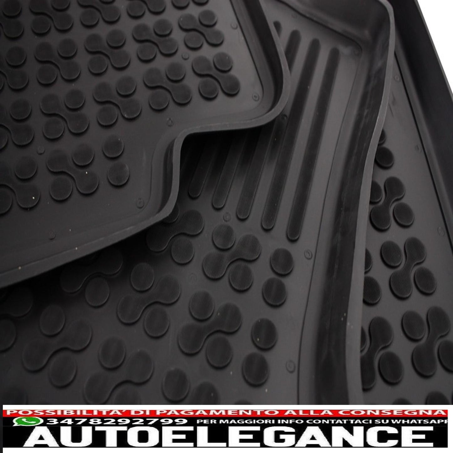 Rubber mat suitable for mercedes e-class w211 (2002-2009) black