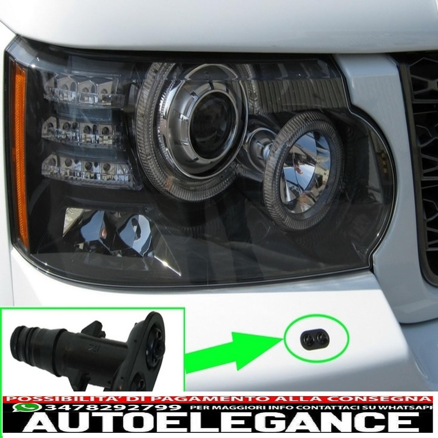 Headlight washer jet kit suitable for range rover vogue (l322) (2010-2012)