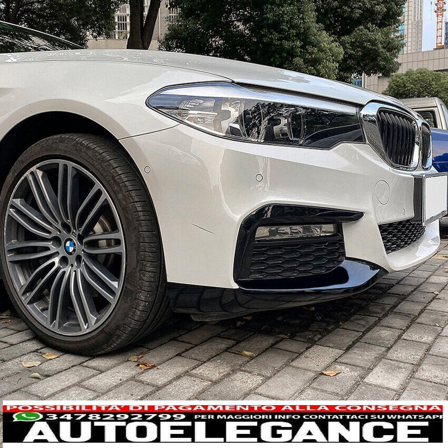 splitter labbro spoiler anteriore adatto per bmw serie 5 g30 g31 pre-lci con m-t...-mostra il titolo originaletesto originalesplitter front spoiler spoilerlippe passt für bmw 5er g30 g31 vor-lci mit m-t...