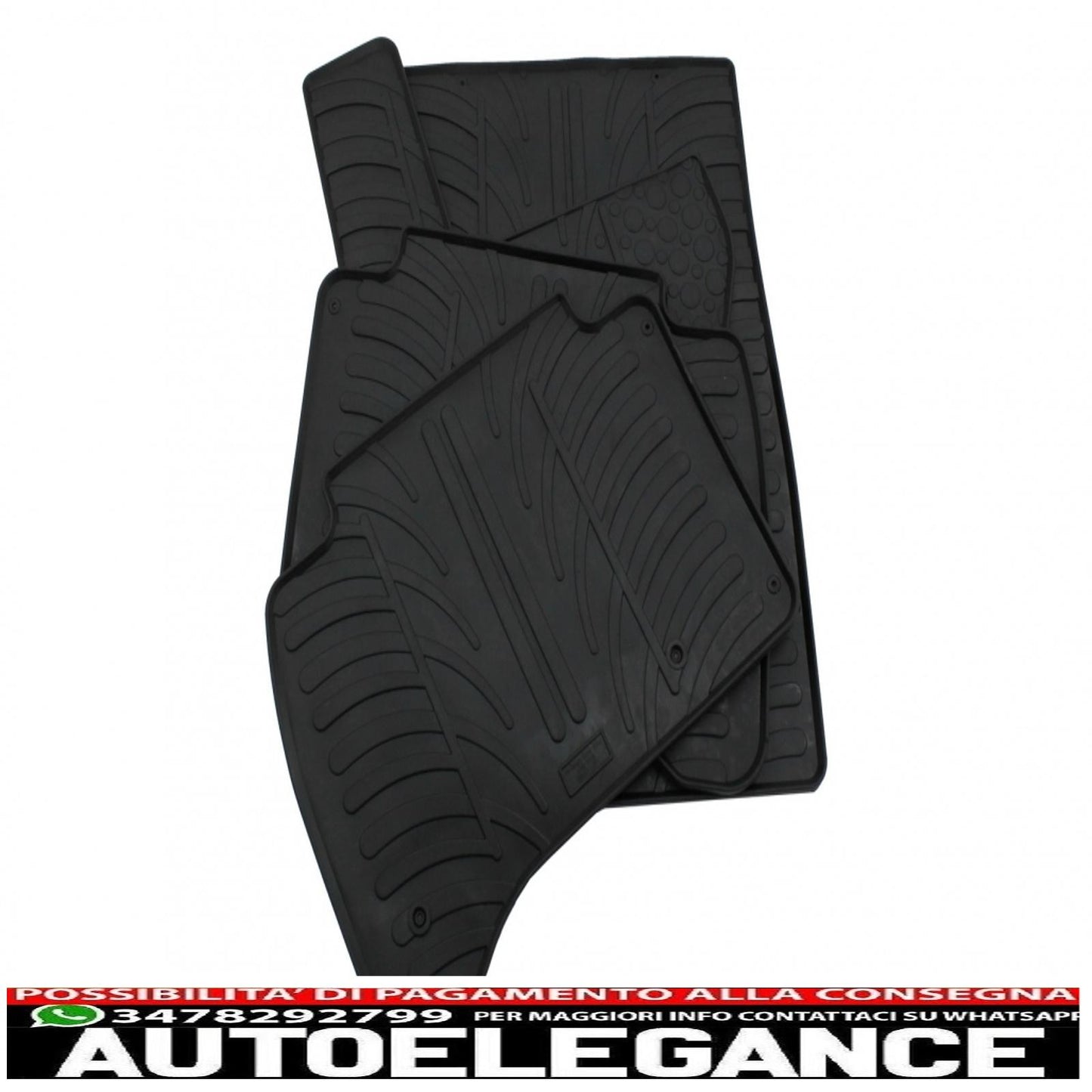 Rubber car mats suitable for Range Rover Sport L494 (2013-2017) black